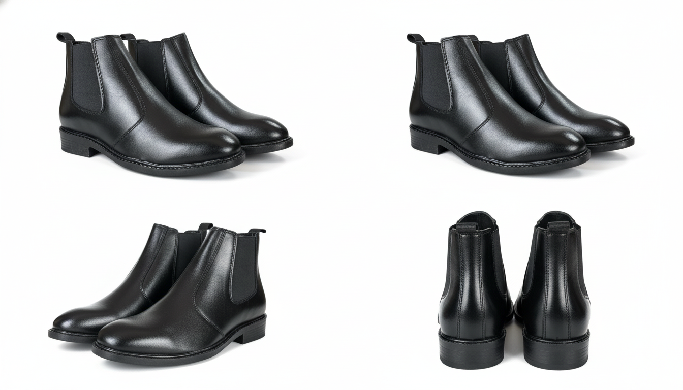 Black Chelsea boots