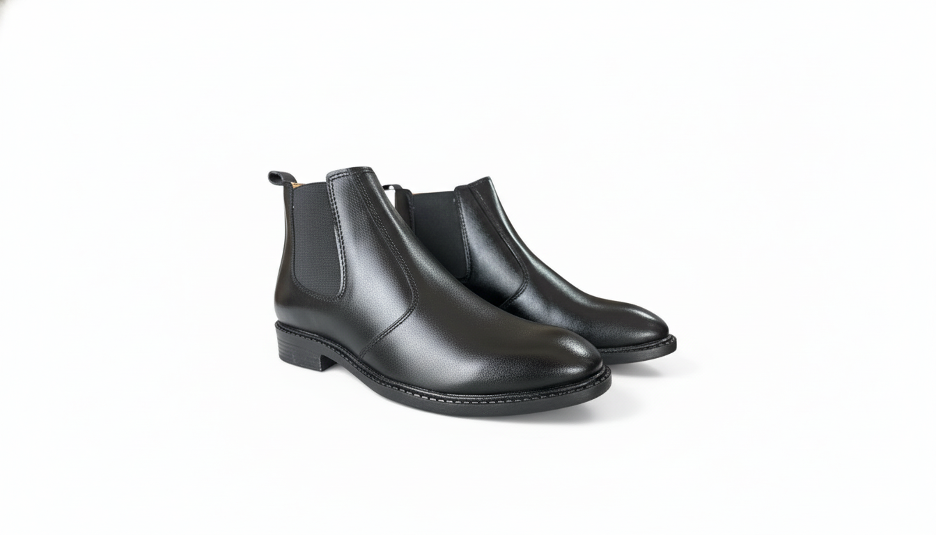 Black premium Chelsea boots for men with sleek design and comfortable fit